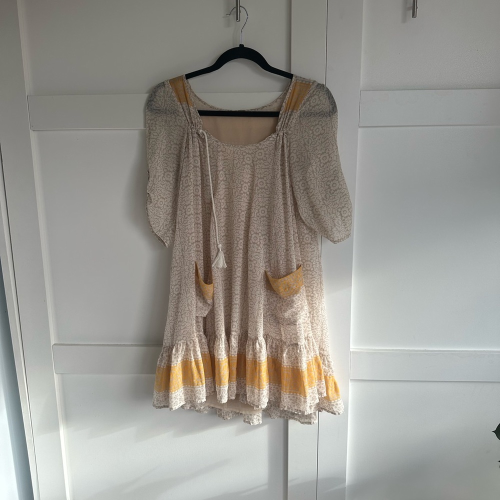 Free people Boho Cream and Yellow Dress